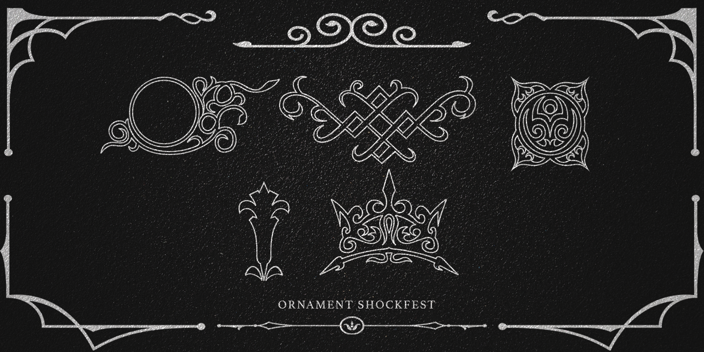 Shockfest Ornament Font preview